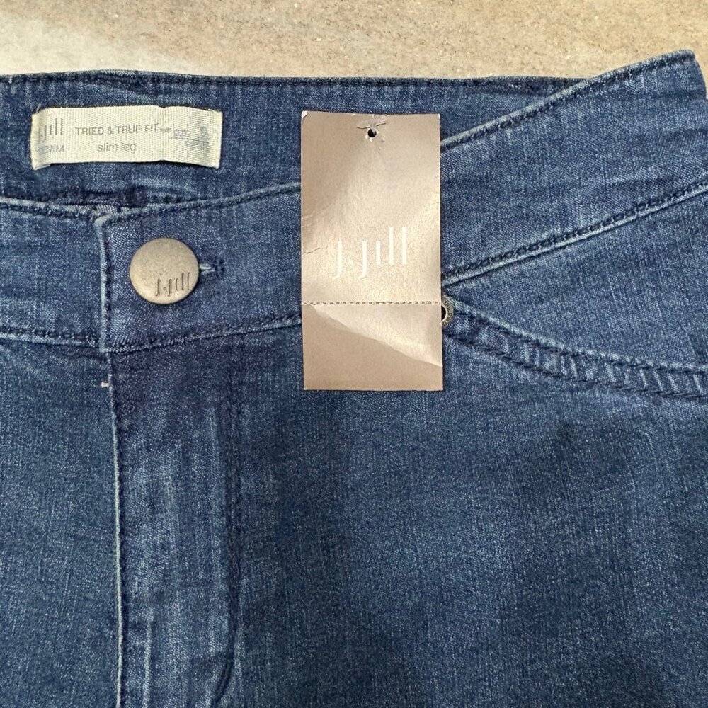 NWT J. Jill Tried & True Fit Slim Leg Lightweight Stretch Denim Blue Jeans 2P - Picture 11 of 13